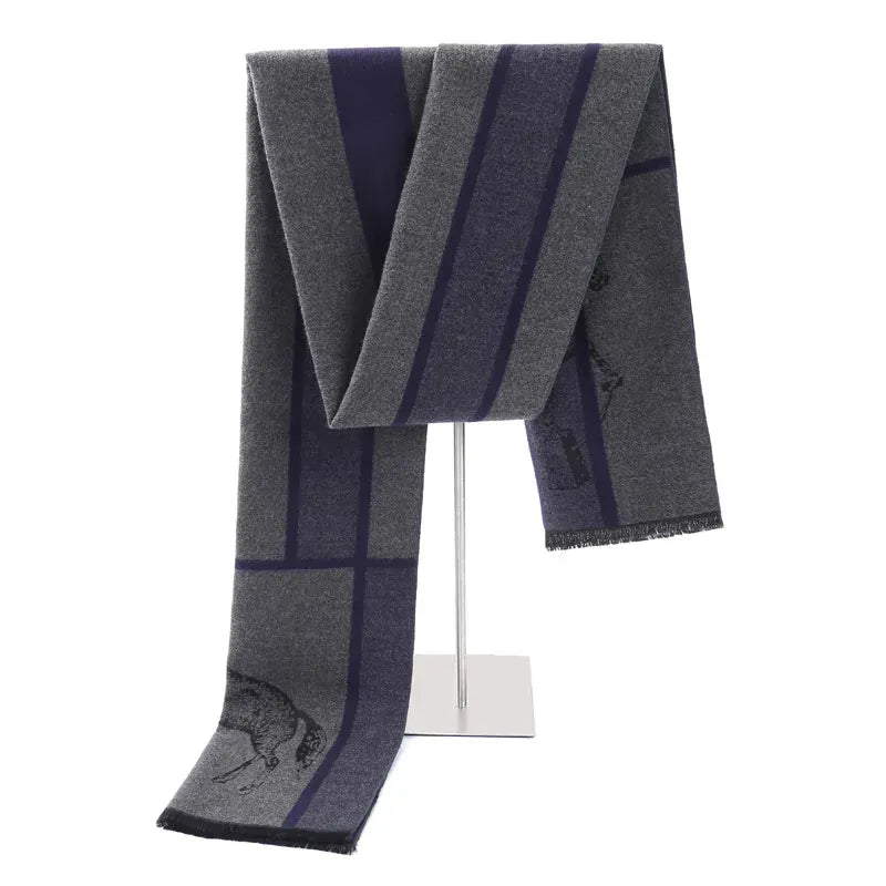 Foulard Homme Cachemire Motif Cheval