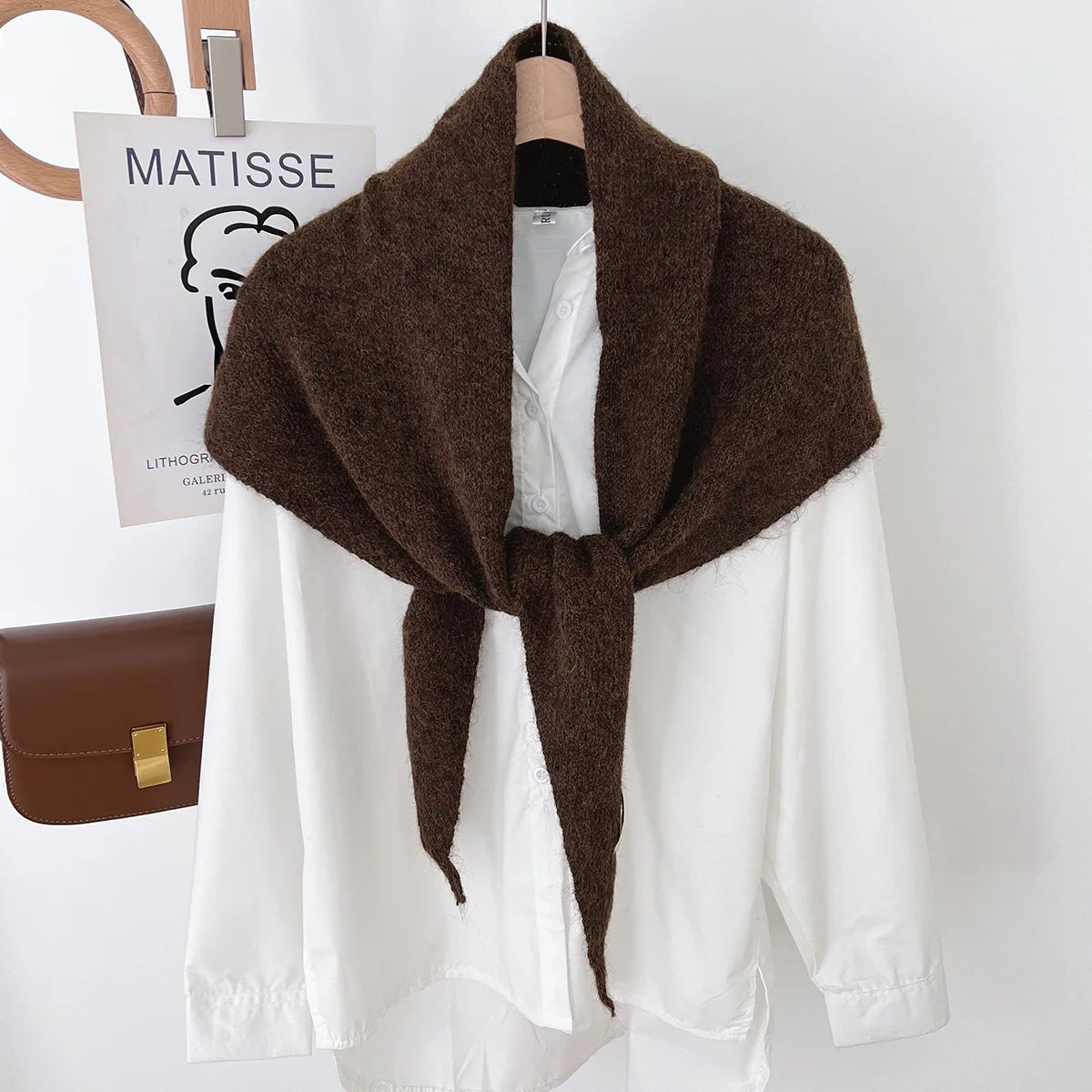 Foulard Laine Triangle Femme - Douceur & Style Hivernal