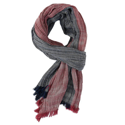 Foulard Homme Coton & Lin Rayé Patchwork