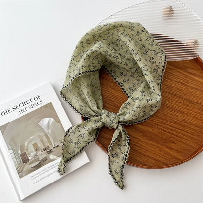 Foulard d'été floral bohème triangulaire