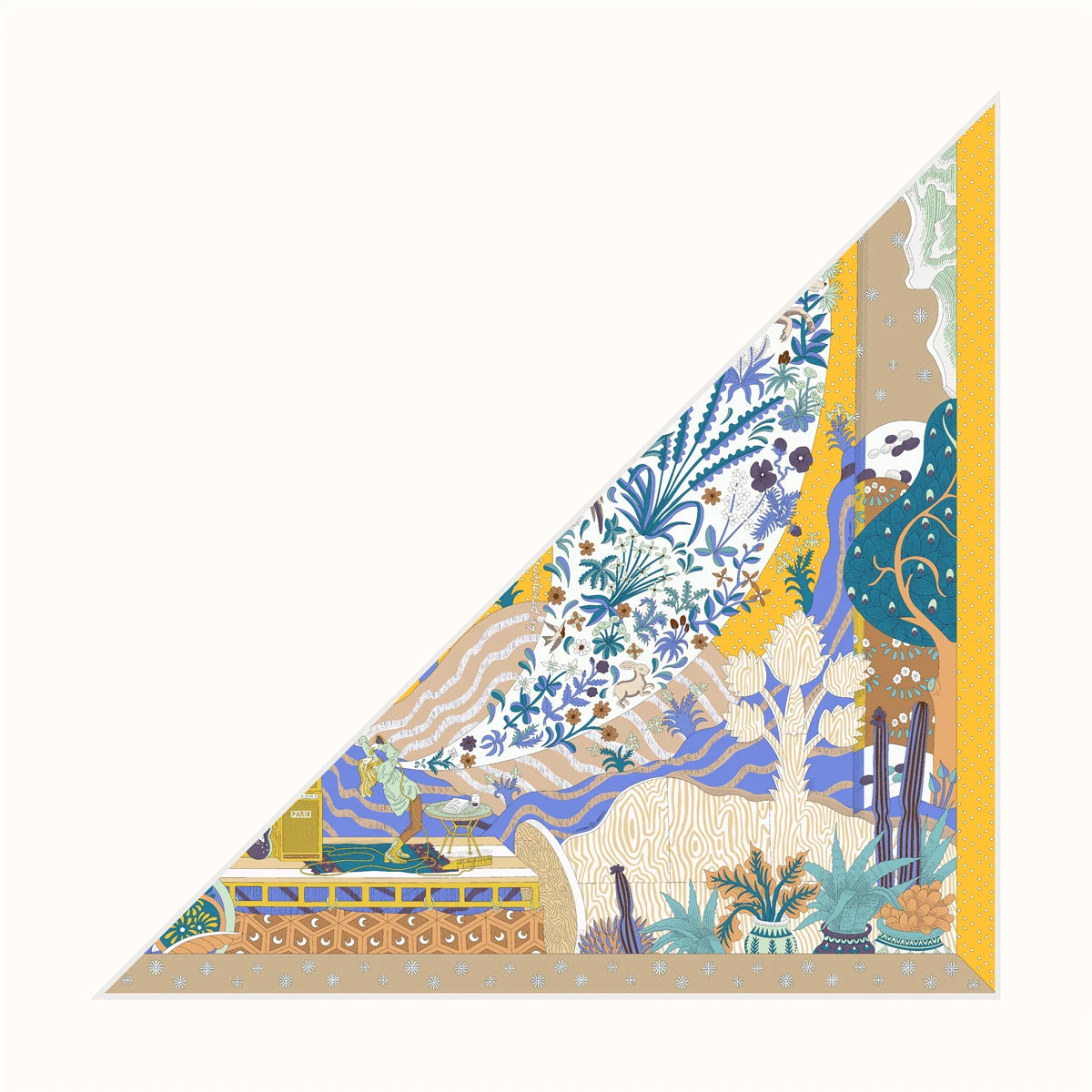Foulard Femme en Soie Sergé - Motifs Floraux & Colorés