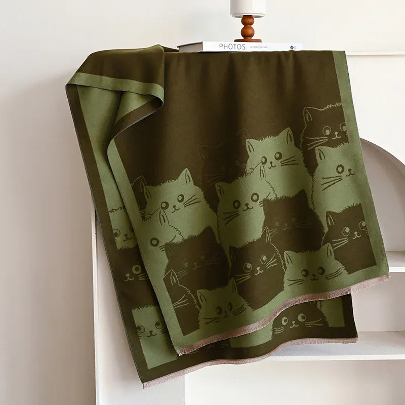 Foulard Cachemire Chat