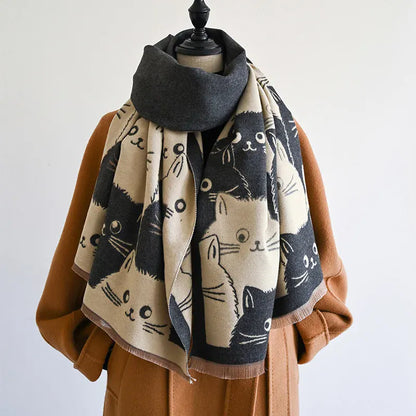 Foulard Cachemire Chat