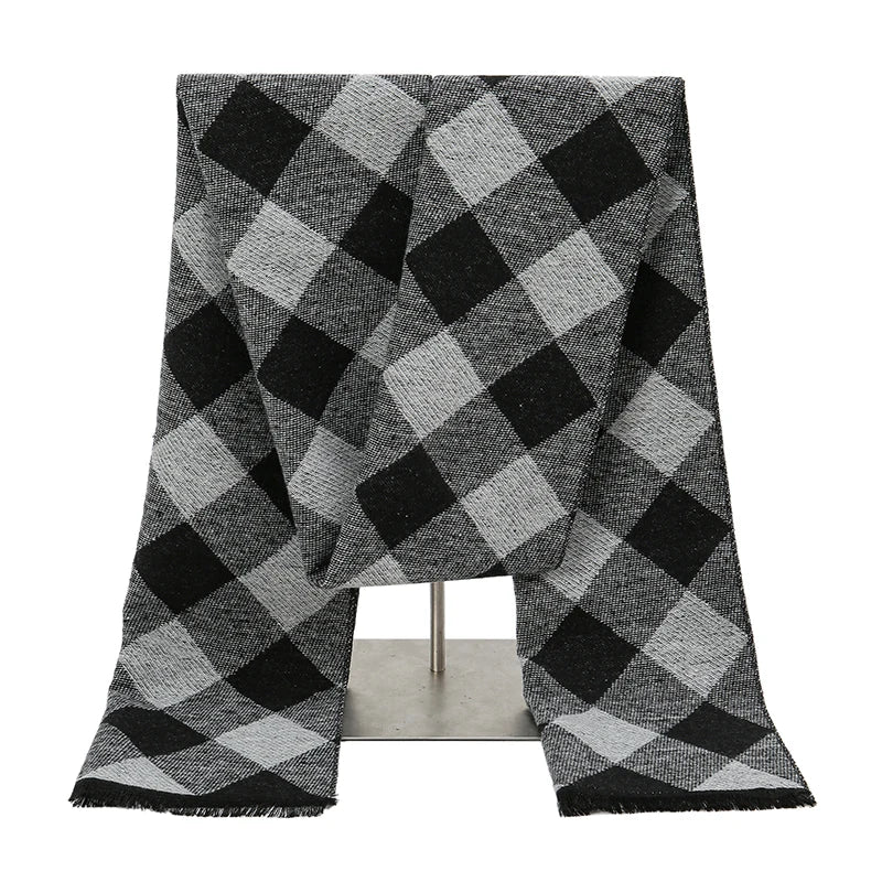 Foulard Homme Coton Patchwork Rayé Doux