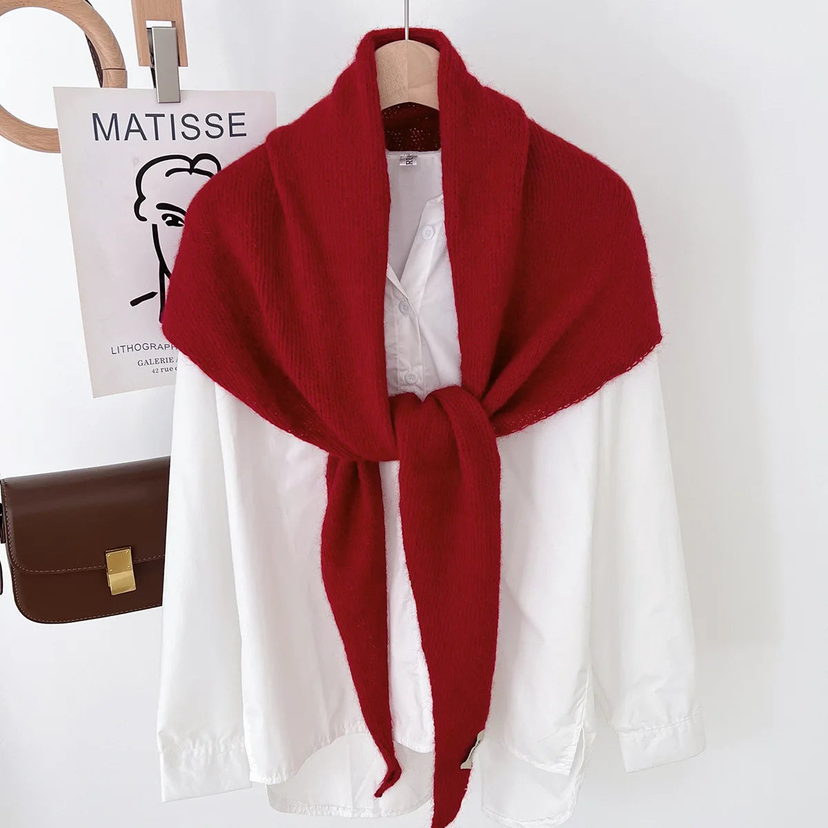 Foulard Laine Triangle Femme - Douceur & Style Hivernal