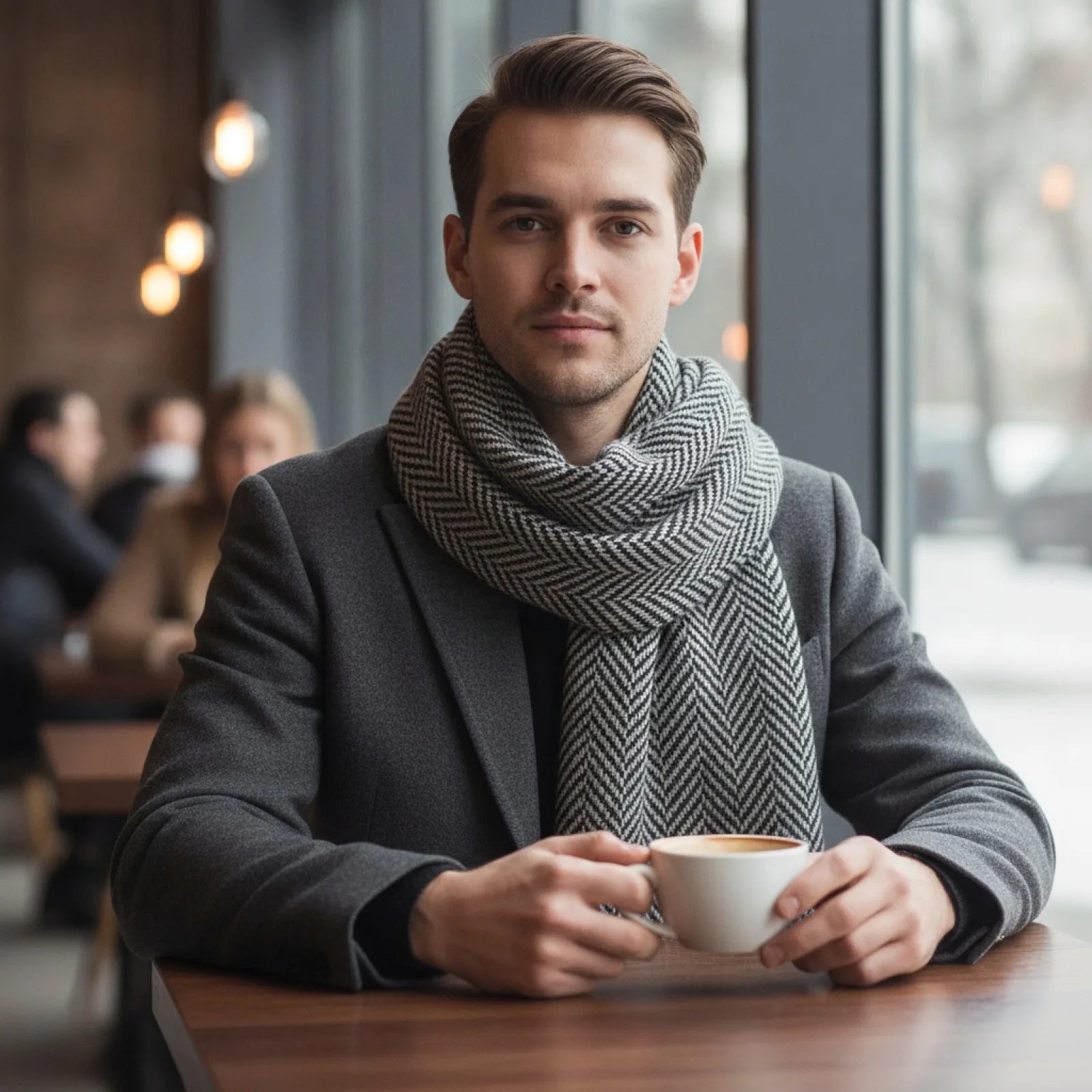 Foulard Homme Cachemire Luxe Hiver