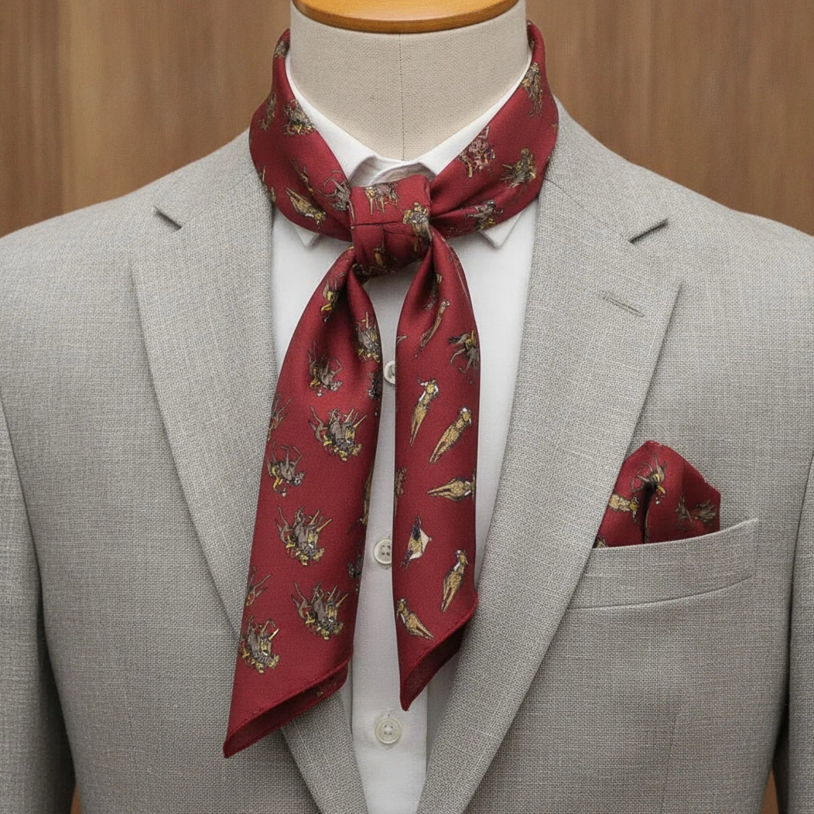 Foulard Soie Vintage Homme