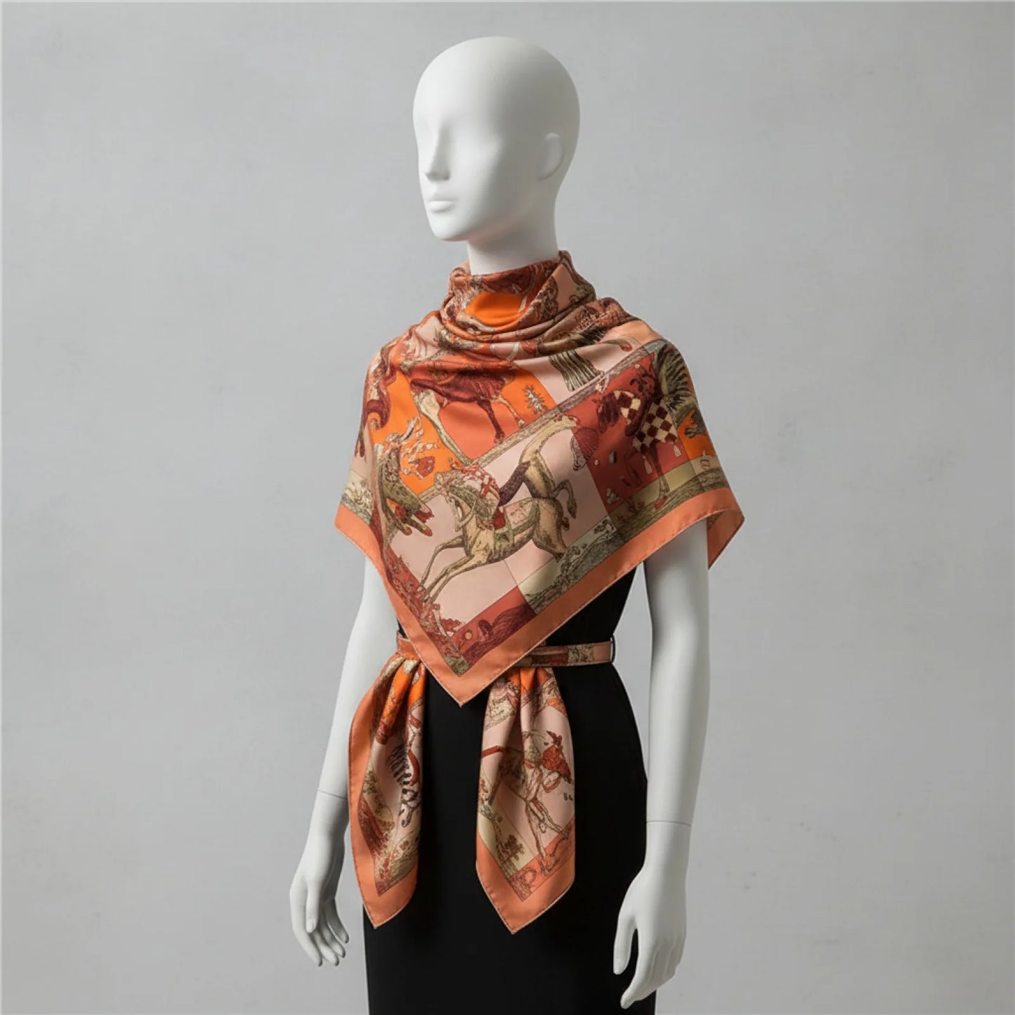 Foulard Carré en Soie Luxe - Motif Fantastique 90x90cm
