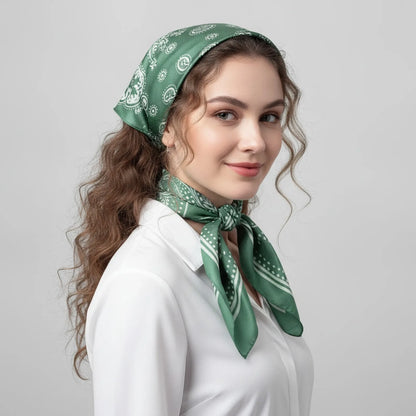 Foulard Carré Satin 70x70cm Bohème Chic