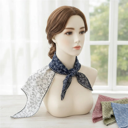 Foulard d'été floral bohème triangulaire