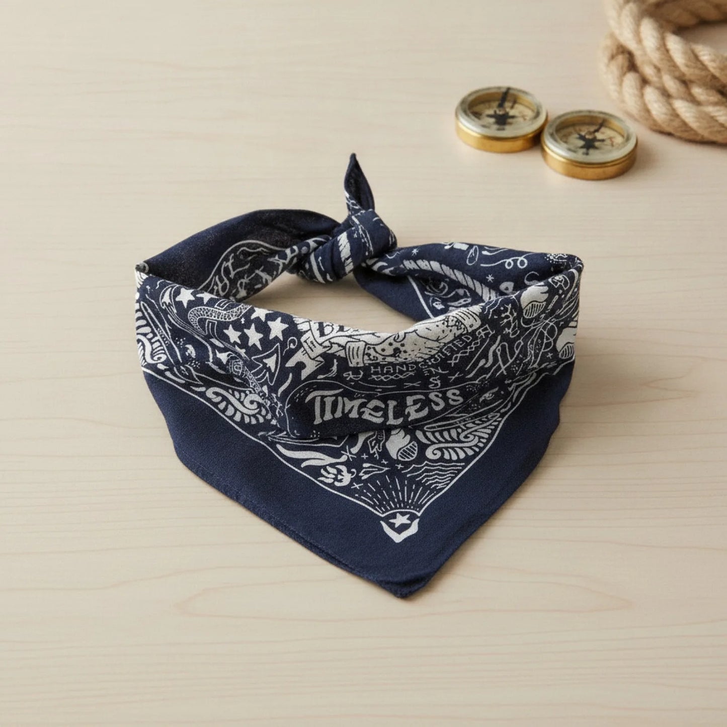 Bandana Coton Imprimé Nautique Hip Hop