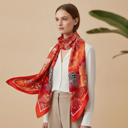 Foulard carré Soie Luxe