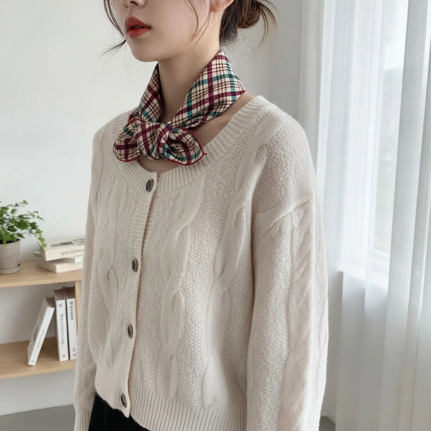 Foulard Carré Bohème Soie Imprimé Floral Mandarine