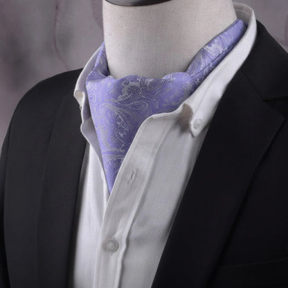 Foulard Cravate Lavande Vintage Soie