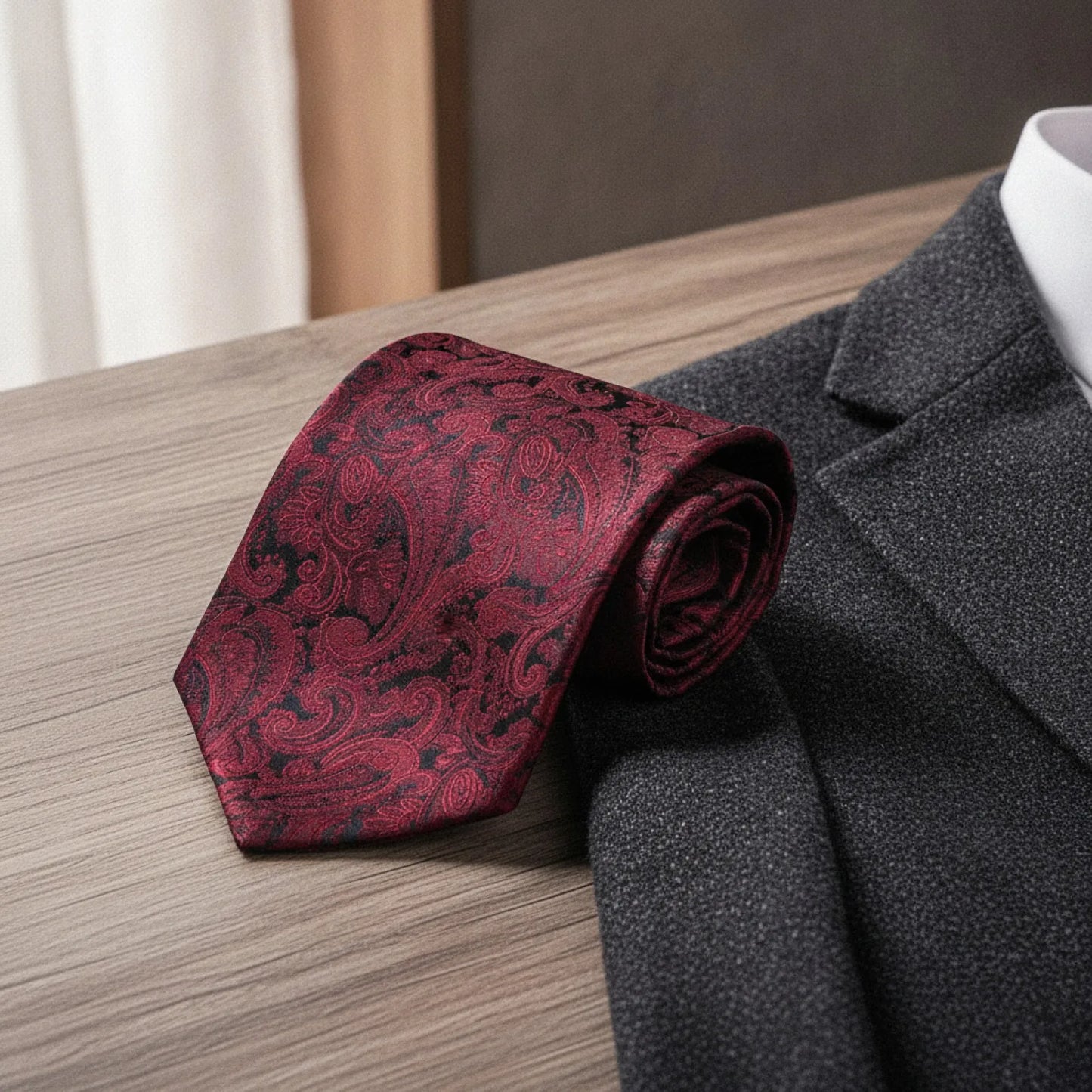 Foulard cravate Rouge Vintage Style Britannique