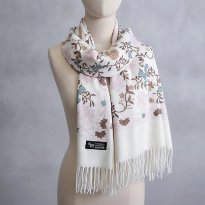 Foulard Cachemire Brodé Femme - Douceur & Chic Hiver