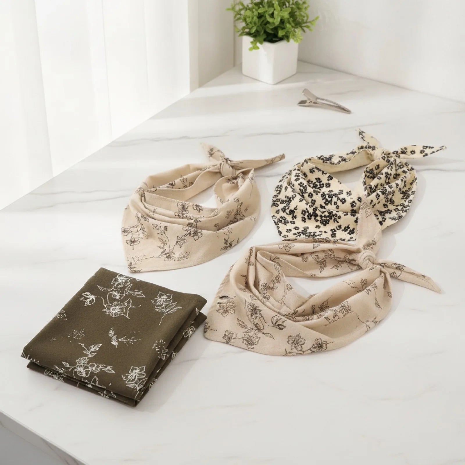 Foulard Rétro Y2K Bohème pour Cheveux