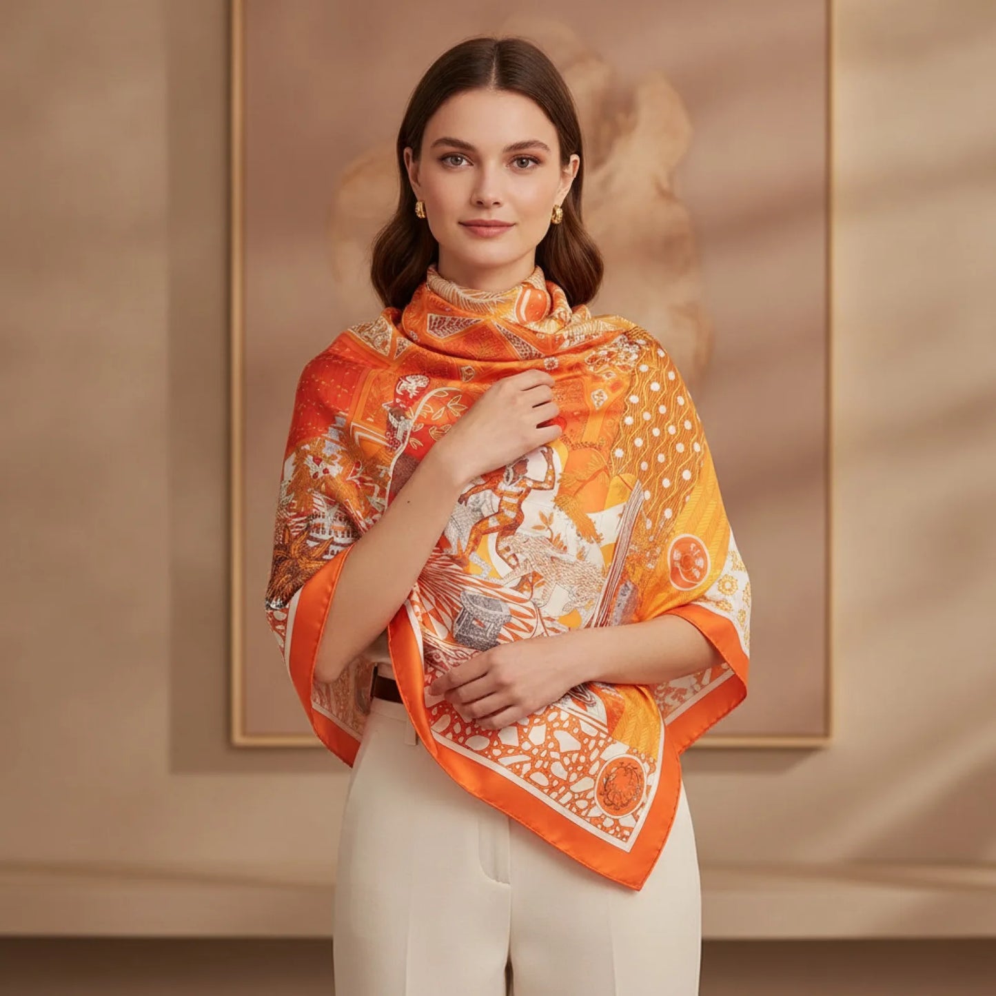 Foulard Carré Soie Femme Luxe