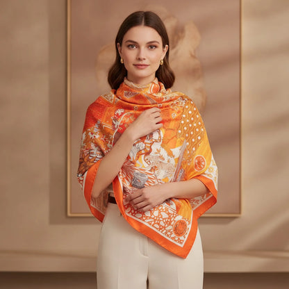Foulard Carré Soie Femme Luxe