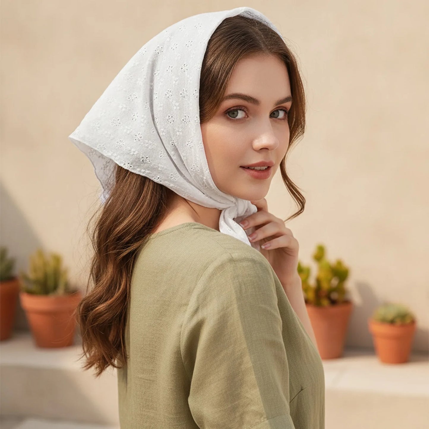 Foulard Triangle Fleuri Vintage Bohème