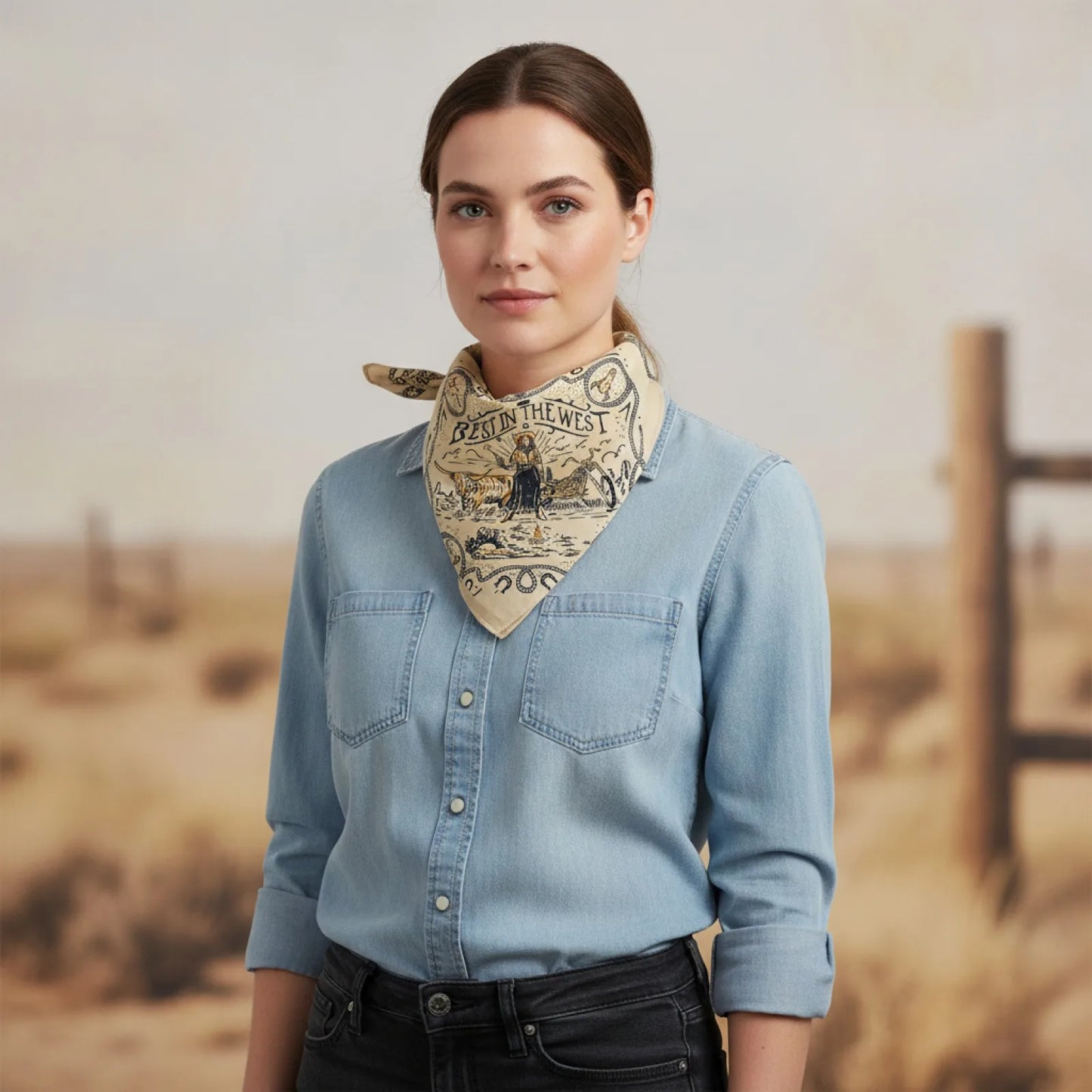 Bandana Coton Style Western Authentique