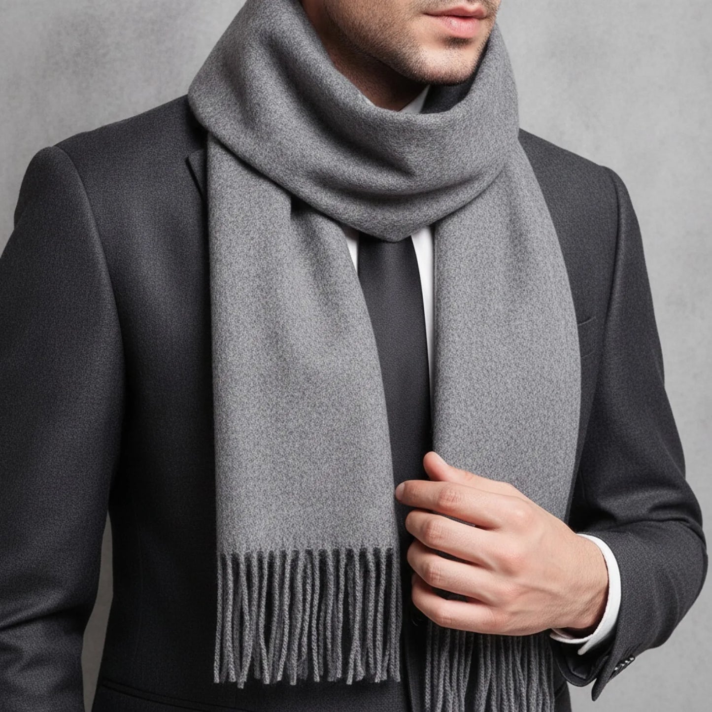 Foulard Long Laine & Cachemire Douceur Hivernale