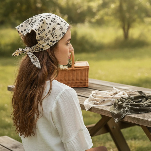 Foulard Rétro Y2K Bohème pour Cheveux