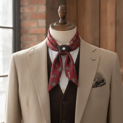 Foulard Soie Vintage Homme