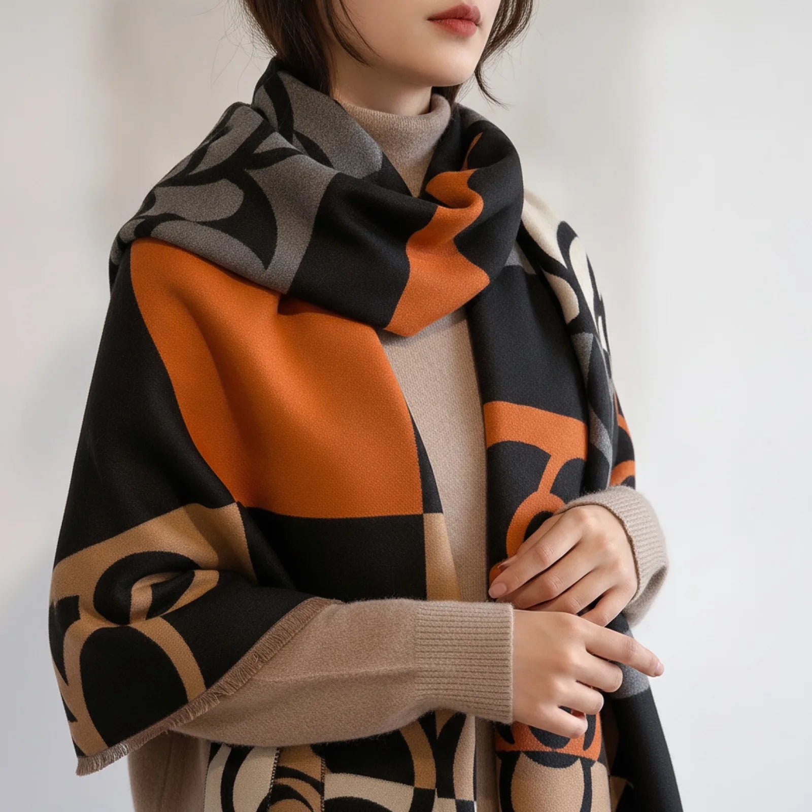 Foulard Luxe Cachemire Femme - Douceur & Chaleur Hivernale