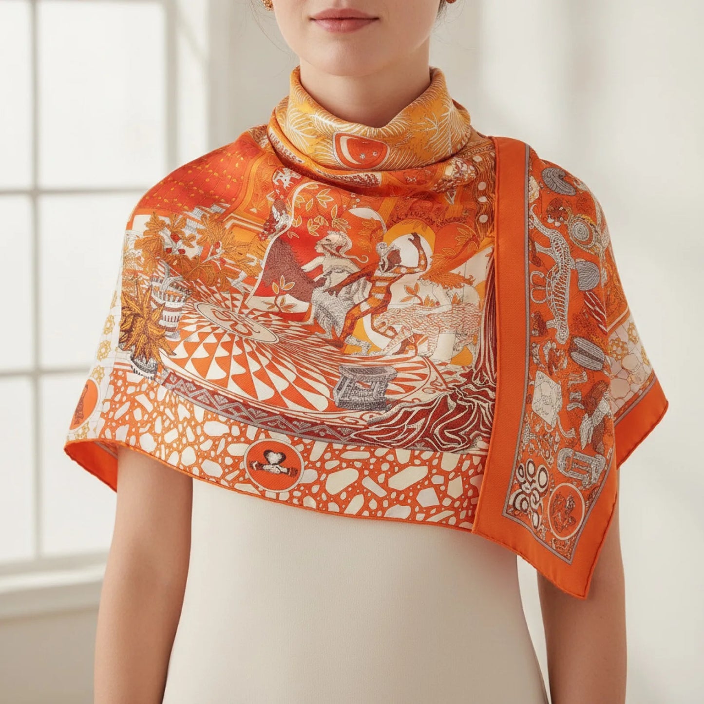 Foulard Carré Soie Femme Luxe
