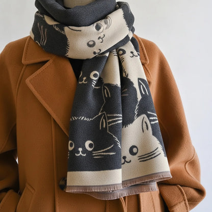Foulard Cachemire Chat 