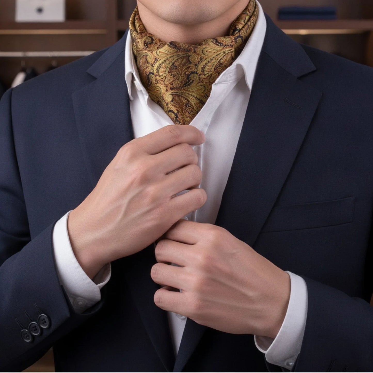 Foulard Cravate Soie Vintage