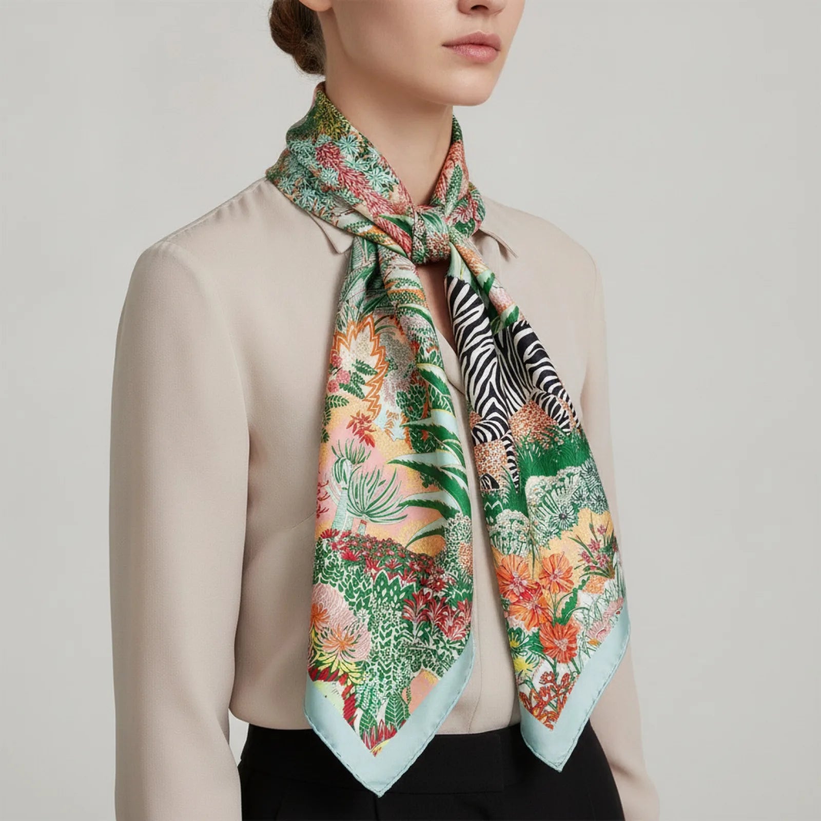 Foulard Carré Soie Femme Luxe 90x90cm