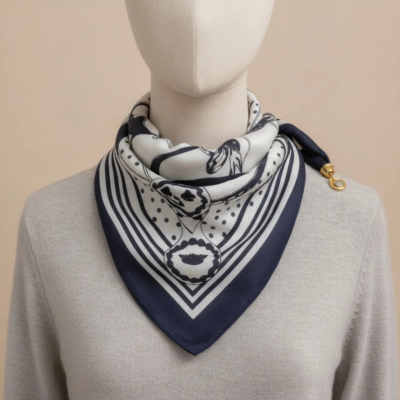 Foulard Triangulaire Magnétique en Soie
