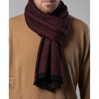 Foulard Homme Coton Patchwork Rayé Doux