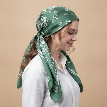 Foulard Carré Satin 70x70cm Bohème Chic