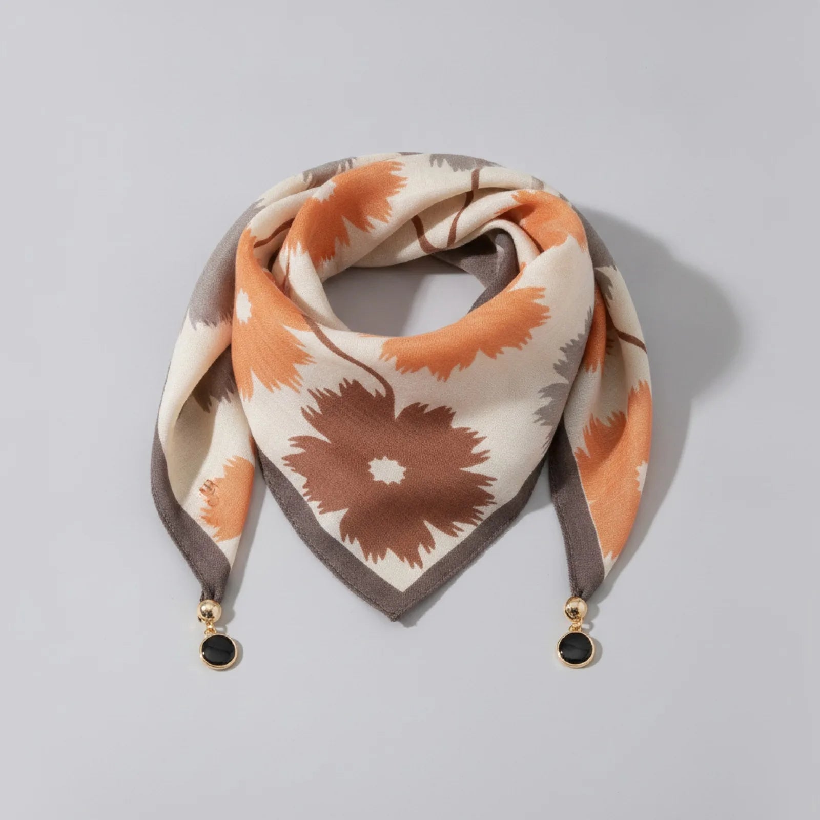 Foulard Triangulaire Magnétique en Soie pour Femme