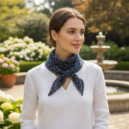 Foulard d'été floral bohème triangulaire