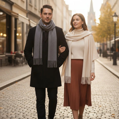 Foulard Long Laine & Cachemire Douceur Hivernale