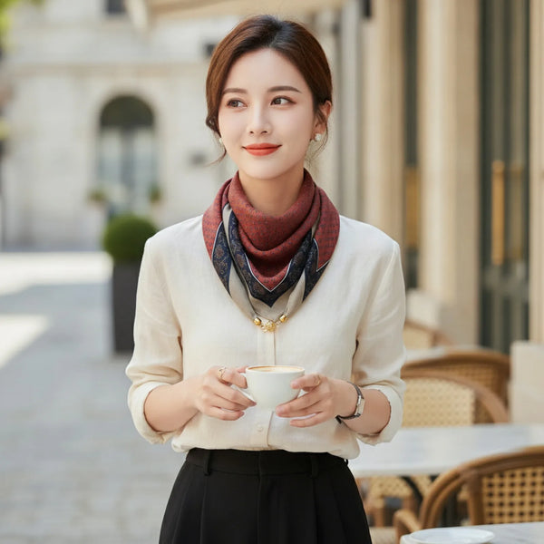 Foulard Triangulaire Magnétique en Soie