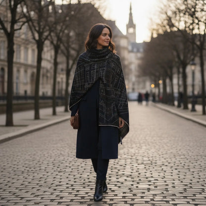 Foulard Carrée Soie Cachemire Ligne Ville