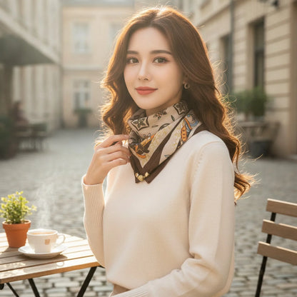 Foulard Triangulaire Soie Magnétique Haut de Gamme