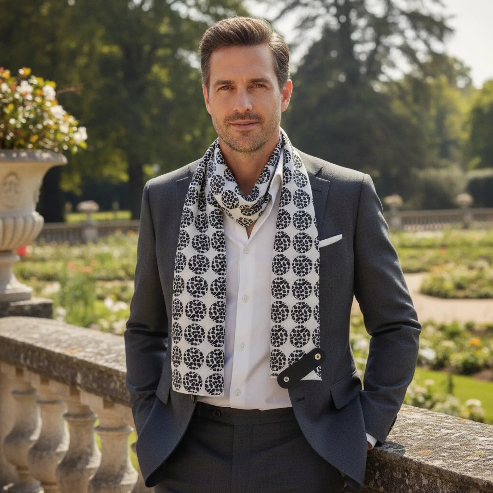 Foulard Soie Homme Paisley 60x60cm