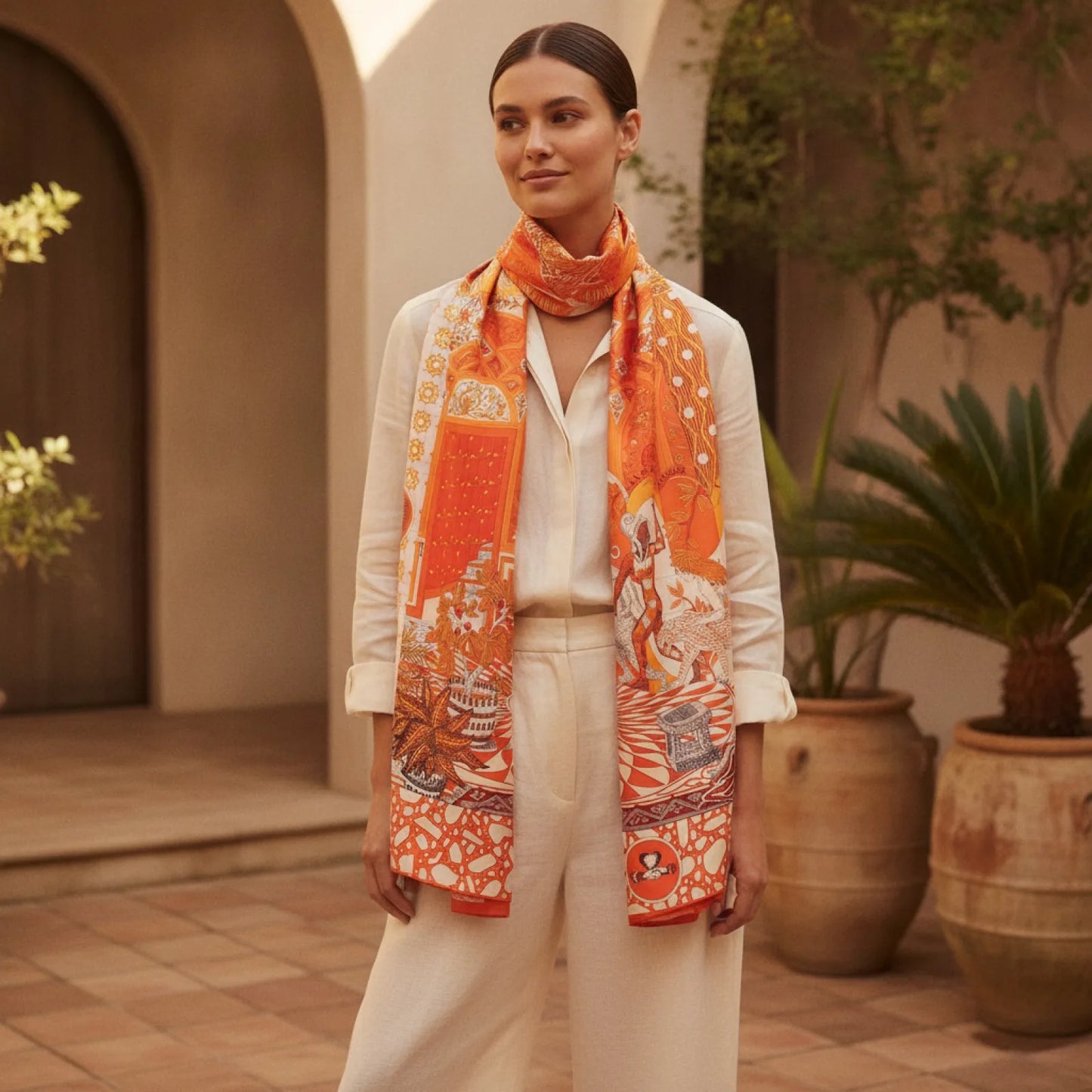 Foulard Carré Soie Femme Luxe 