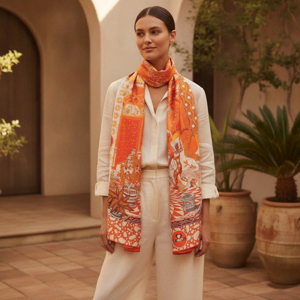 Foulard Carré Soie Femme Luxe 