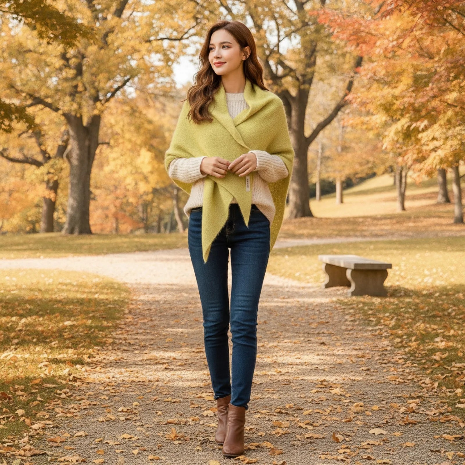 Foulard Laine Triangle Femme - Douceur & Style Hivernal