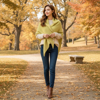 Foulard Laine Triangle Femme - Douceur & Style Hivernal