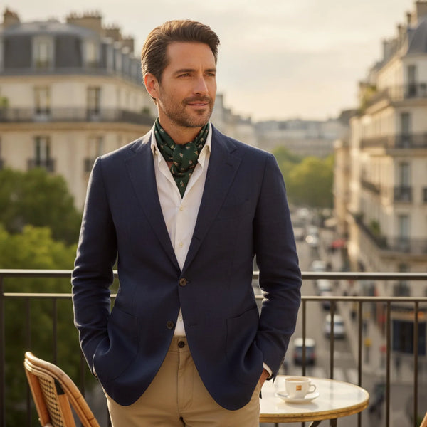 Foulard Soie Homme Vintage