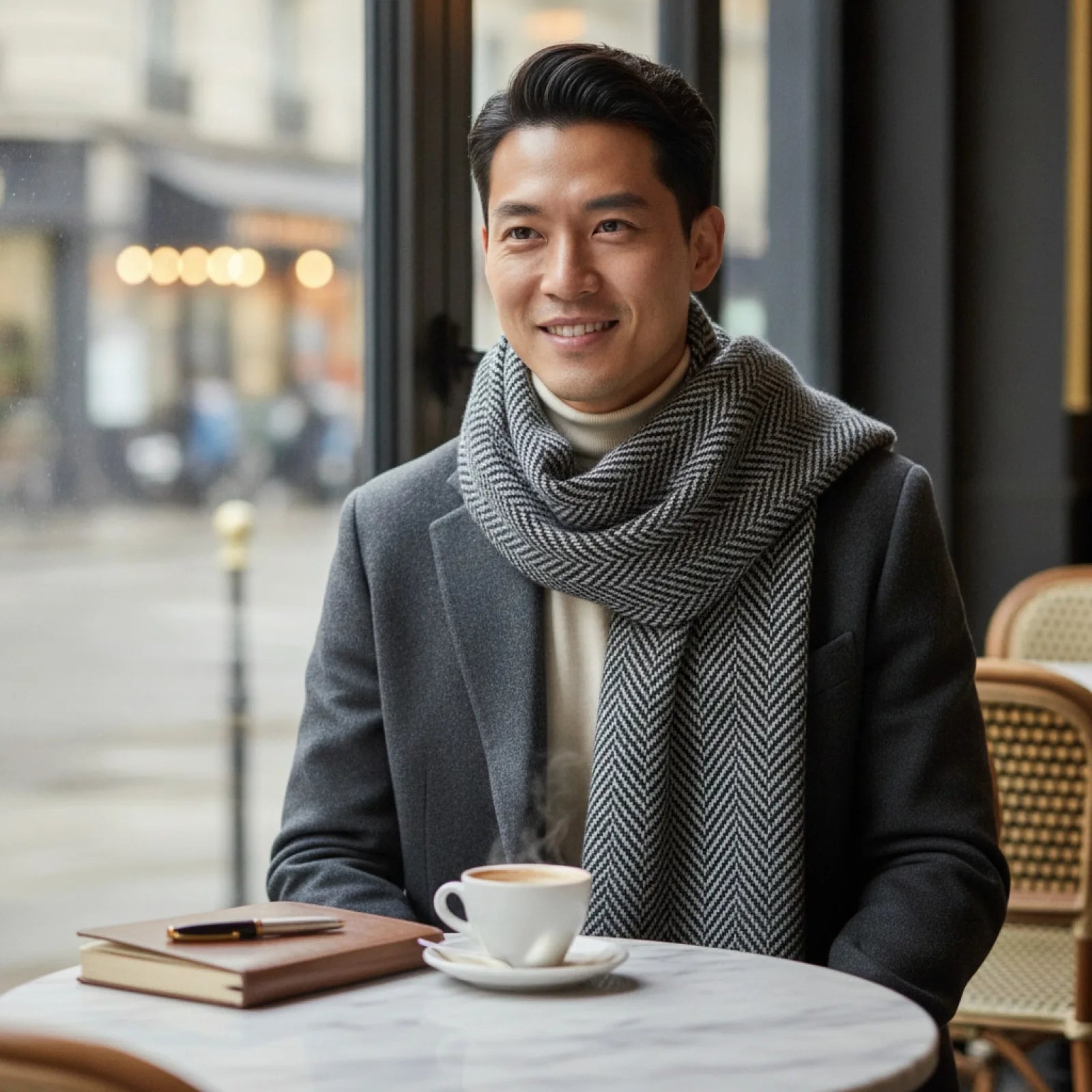 Foulard Homme Cachemire Luxe Hiver