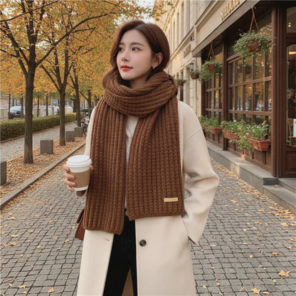 Foulard Vintage Laine Tricotée - Chaleur & Style Unisexe